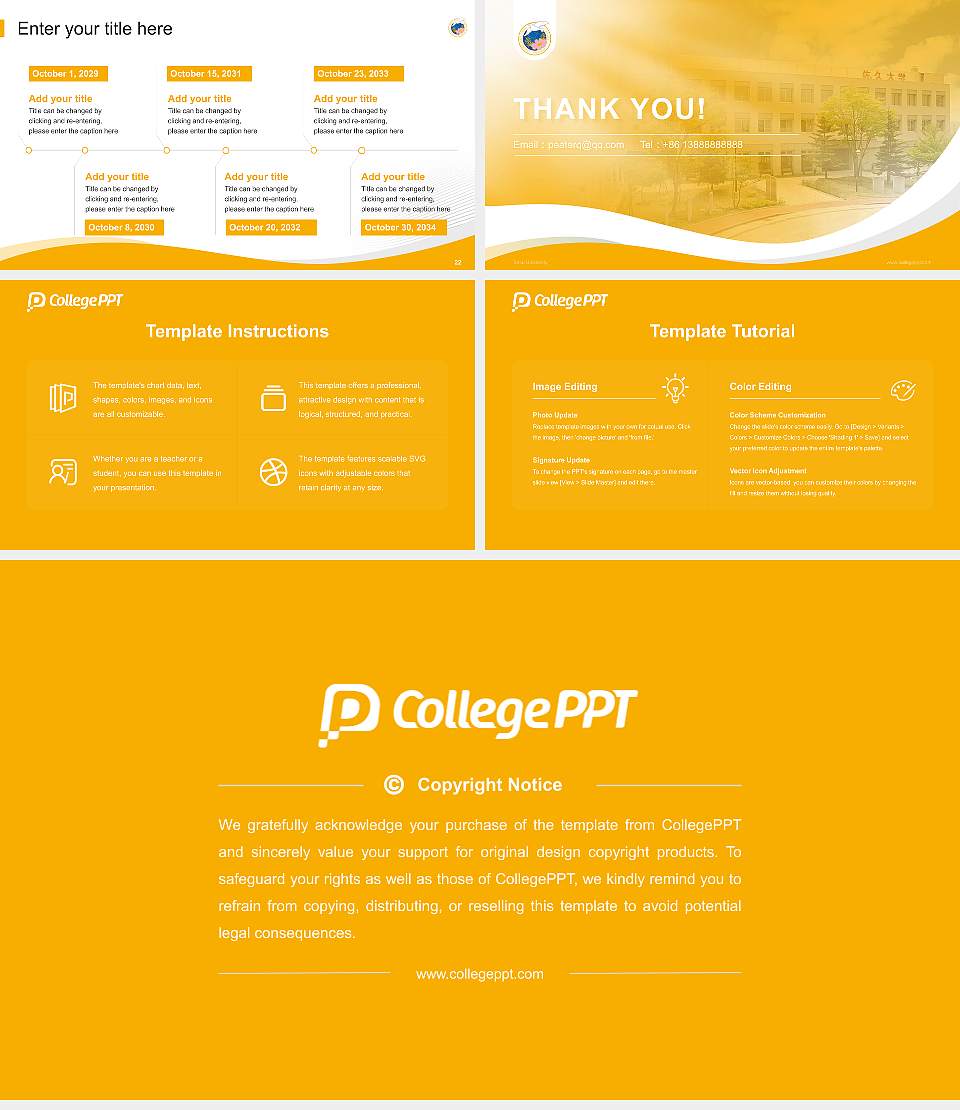 Saku University Lecture Sharing and Networking Event PPT Template16:9 ratio PPT effect preview image4