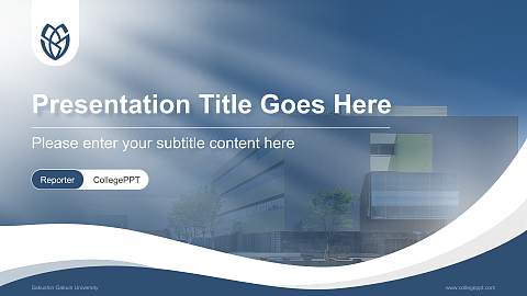 Sakushin Gakuin University Lecture Sharing and Networking Event PPT Template