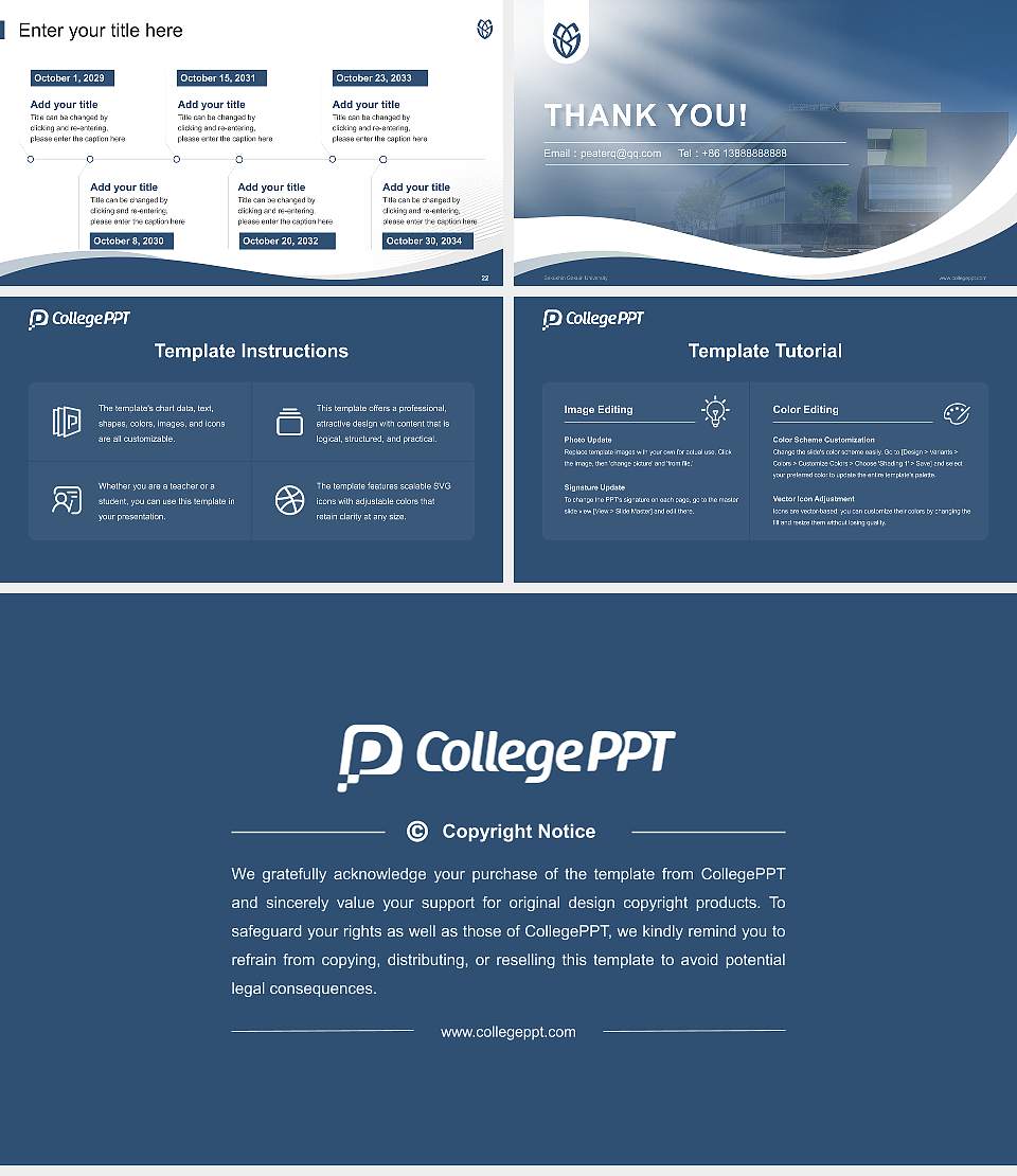 Sakushin Gakuin University Lecture Sharing and Networking Event PPT Template16:9 ratio PPT effect preview image4