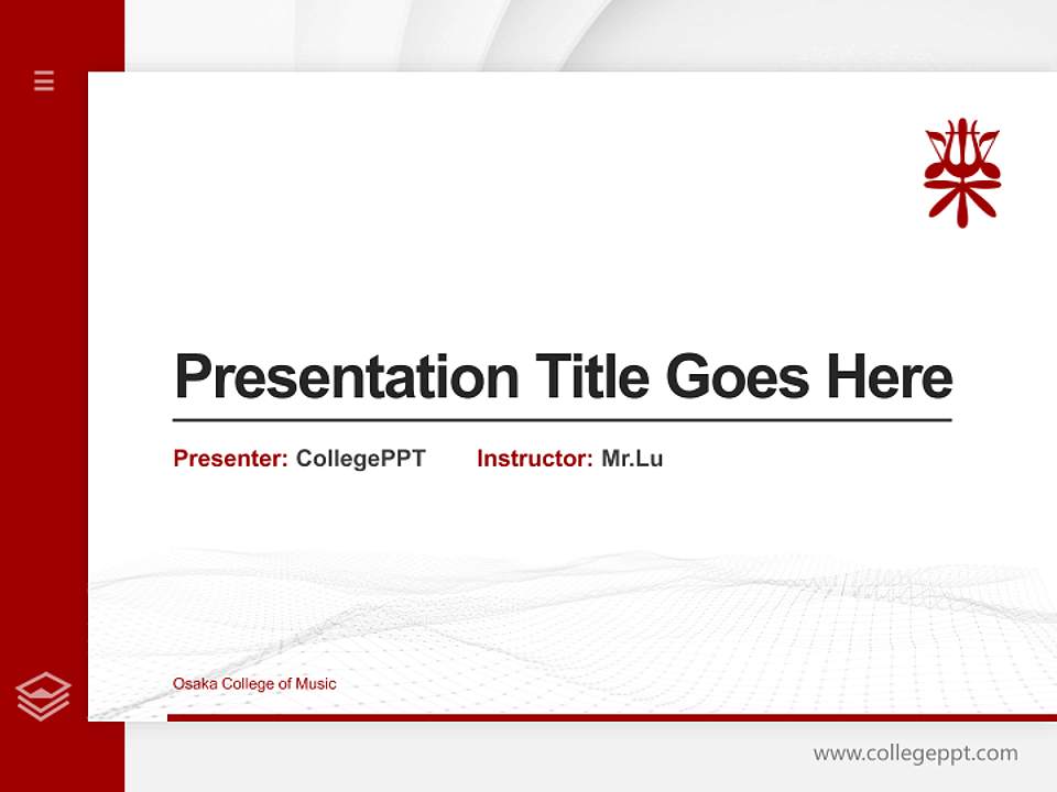 Osaka College of Music Thesis Proposal/Graduation Defense PPT Template4:3 ratio PPT effect preview image5
