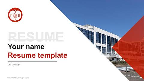 Ohu University Resume PPT Template