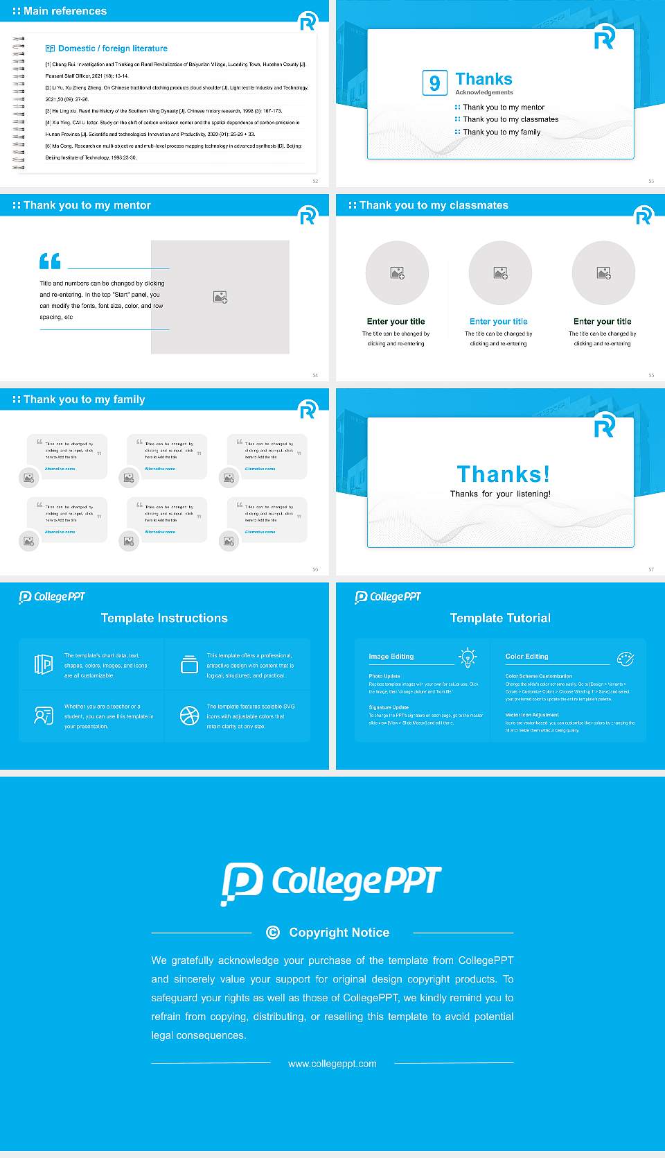 Rissho University Graduation Thesis Defense PPT Template16:9 ratio PPT effect preview image7