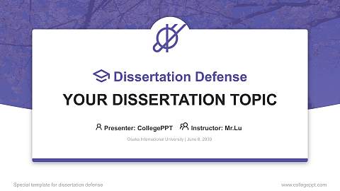 Osaka International University Graduation Thesis Defense PPT Template