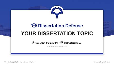 Osaka University Graduation Thesis Defense PPT Template