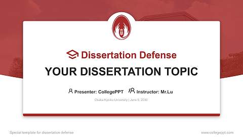 Osaka Kyoiku University Graduation Thesis Defense PPT Template