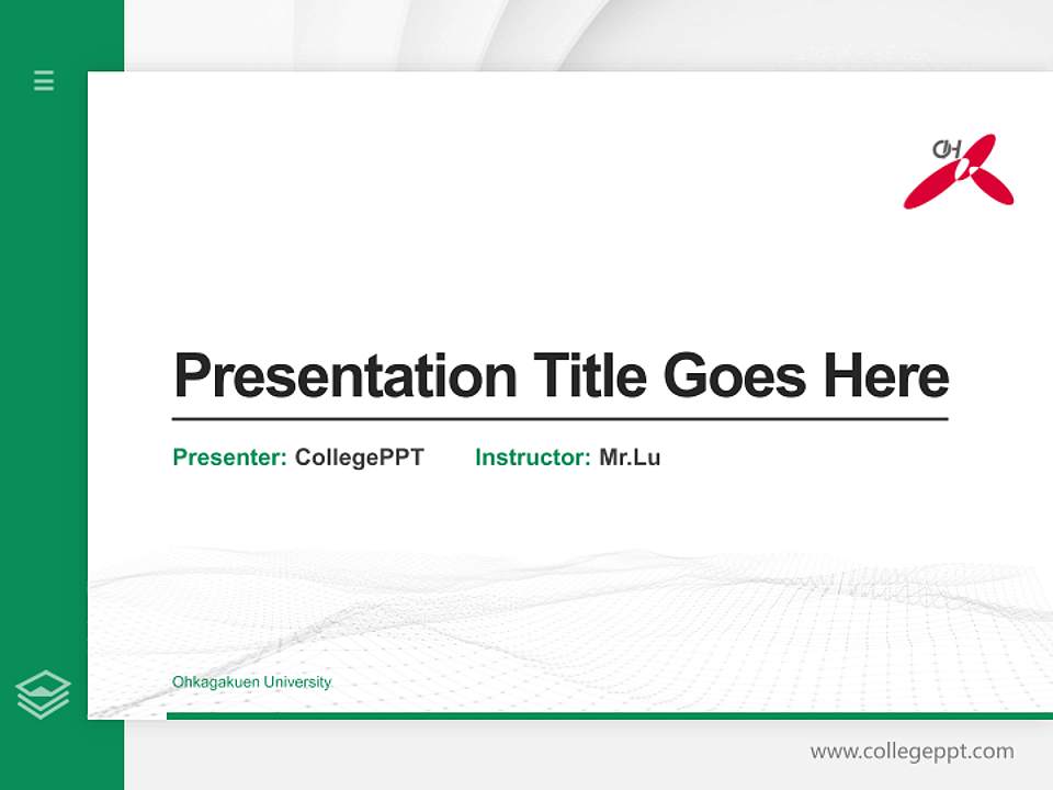 Ohkagakuen University Thesis Proposal/Graduation Defense PPT Template4:3 ratio PPT effect preview image5