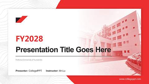 Prefectural University of Kumamoto Academic Presentation/Research Findings Report PPT Template