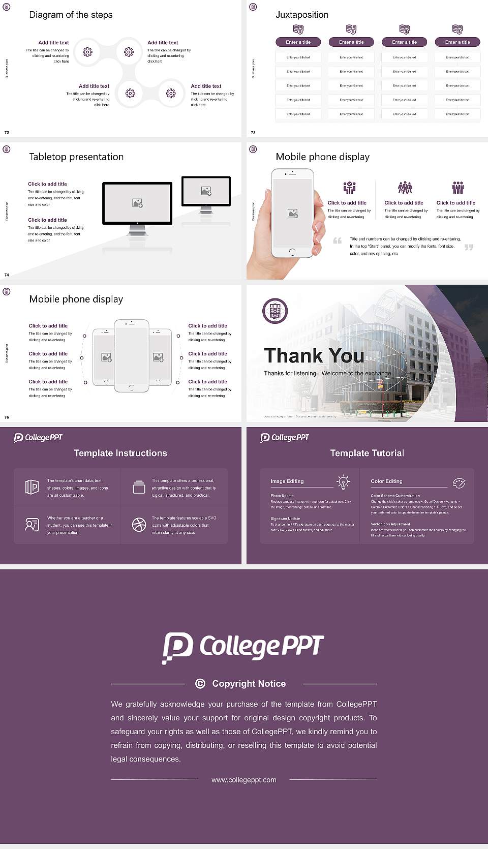 Otsuma Women’s University Competition/Entrepreneurship Contest PPT Template16:9 ratio PPT effect preview image9
