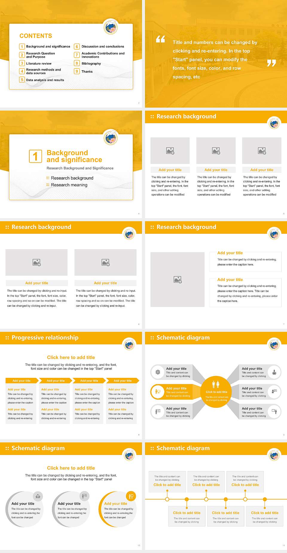 Saku University Graduation Thesis Defense PPT Template4:3 ratio PPT effect preview image2