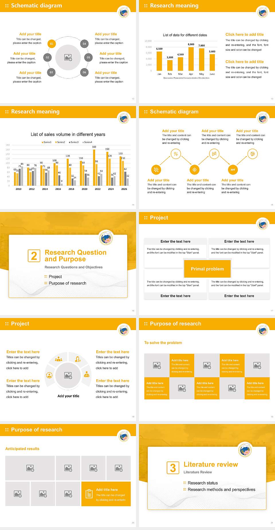 Saku University Graduation Thesis Defense PPT Template4:3 ratio PPT effect preview image3