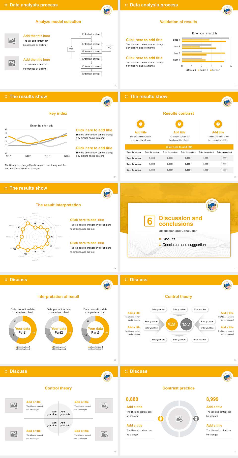 Saku University Graduation Thesis Defense PPT Template4:3 ratio PPT effect preview image5