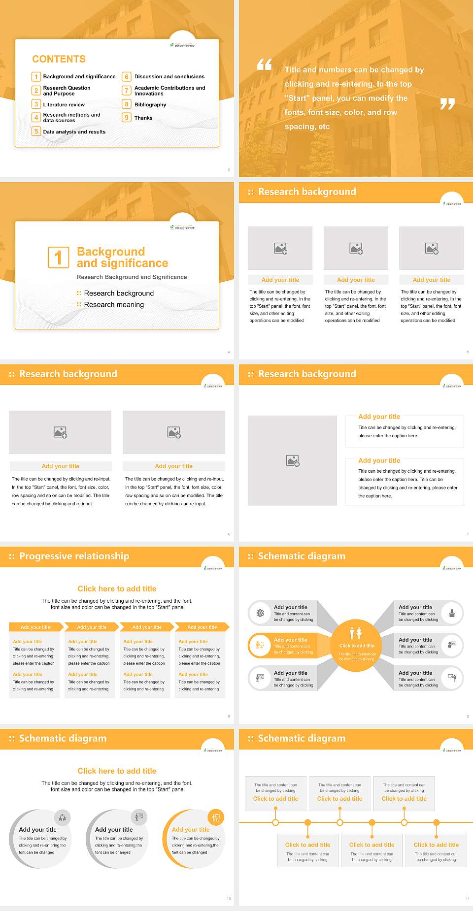 Osaka University of Comprehensive Children Education Graduation Thesis Defense PPT Template4:3 ratio PPT effect preview image2