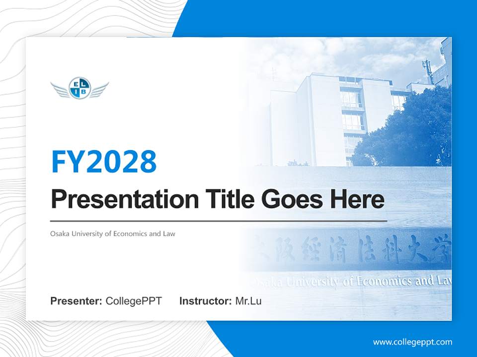 Osaka University of Economics and Law Academic Presentation/Research Findings Report PPT Template4:3 ratio PPT effect preview image5