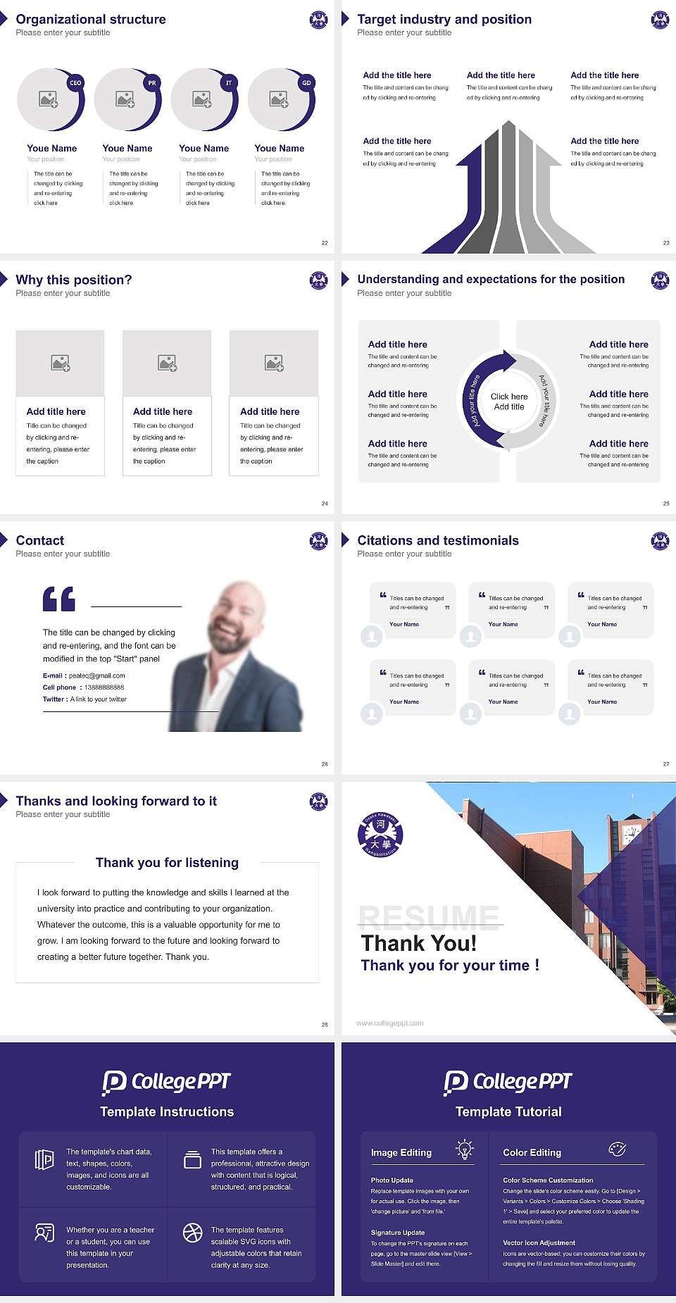 Osaka Kawasaki Rehabilitation University Resume PPT Template4:3 ratio PPT effect preview image4