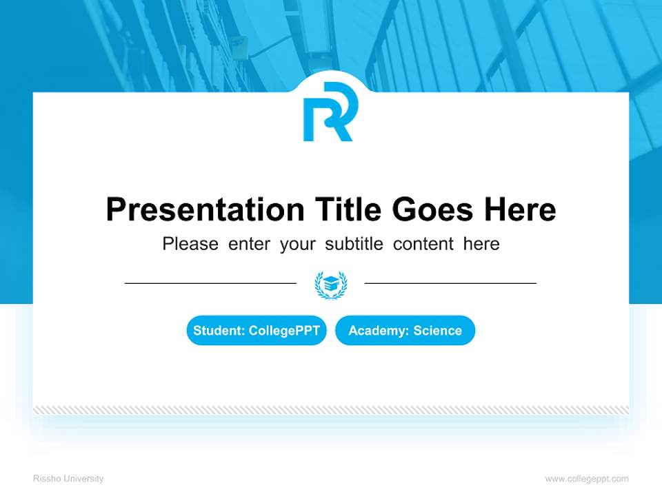 Rissho University National Scholarship Defense PPT Template4:3 ratio PPT effect preview image4