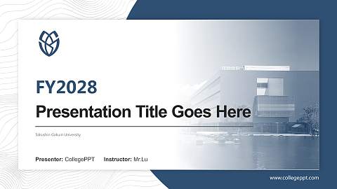 Sakushin Gakuin University Academic Presentation/Research Findings Report PPT Template