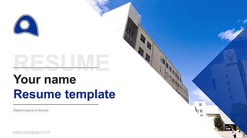 Osaka Aoyama University Resume PPT Template