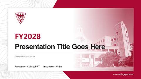 Okinawa Christian University Academic Presentation/Research Findings Report PPT Template
