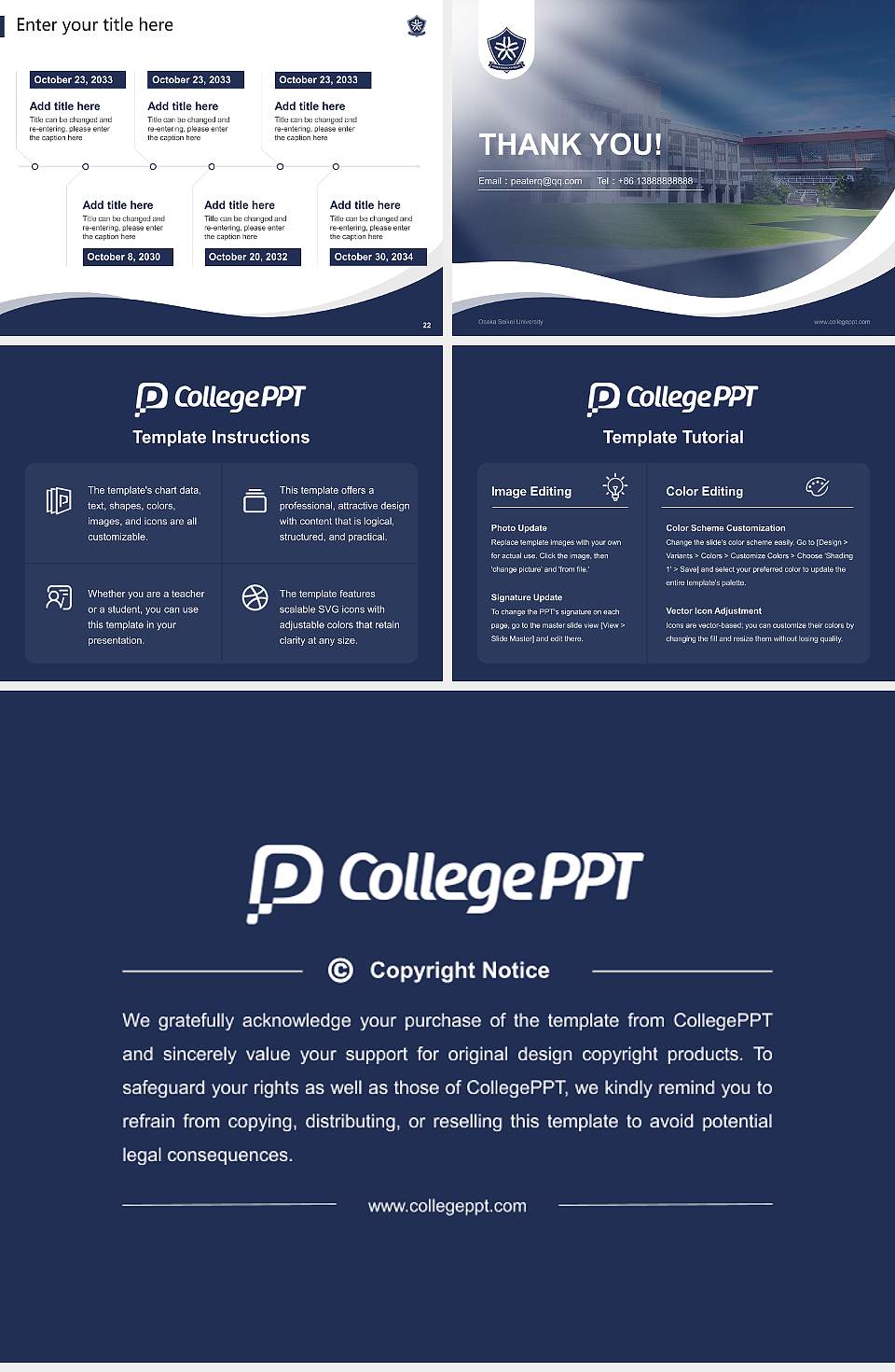 Osaka Seikei University Lecture Sharing and Networking Event PPT Template4:3 ratio PPT effect preview image4