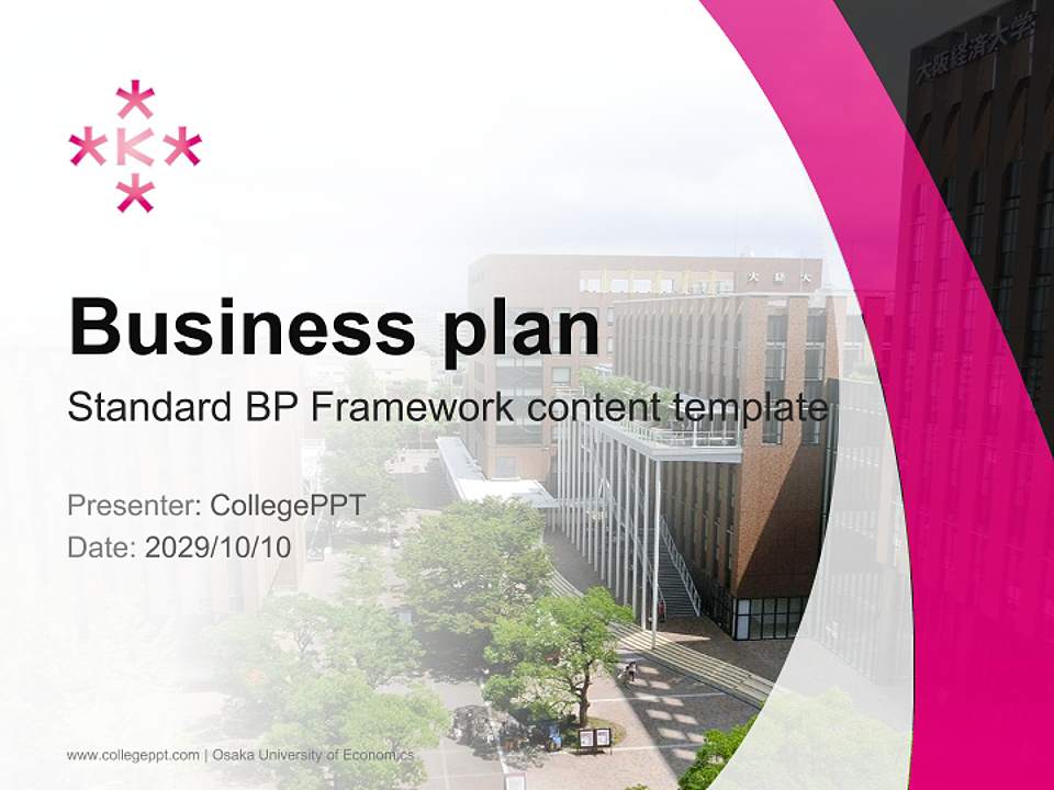 Osaka University of Economics Competition/Entrepreneurship Contest PPT Template4:3 ratio PPT effect preview image9