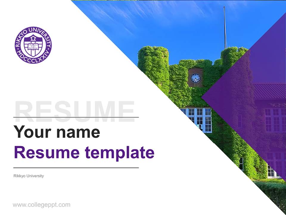 Rikkyo University Resume PPT Template4:3 ratio PPT effect preview image5