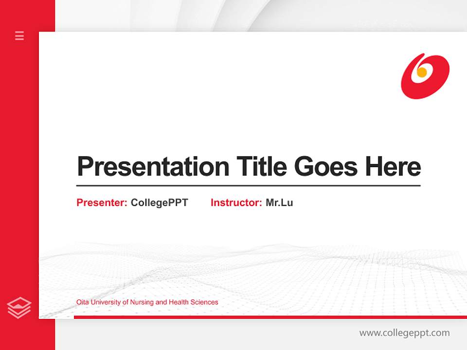 Oita University of Nursing and Health Sciences Thesis Proposal/Graduation Defense PPT Template4:3 ratio PPT effect preview image5