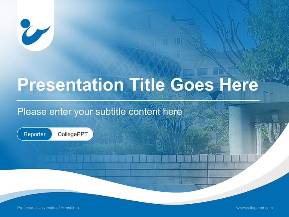 Prefectural University of Hiroshima Lecture Sharing and Networking Event PPT Template4:3 ratio PPT effect preview image4