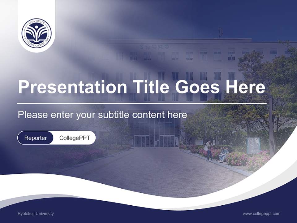 Ryotokuji University Lecture Sharing and Networking Event PPT Template4:3 ratio PPT effect preview image4