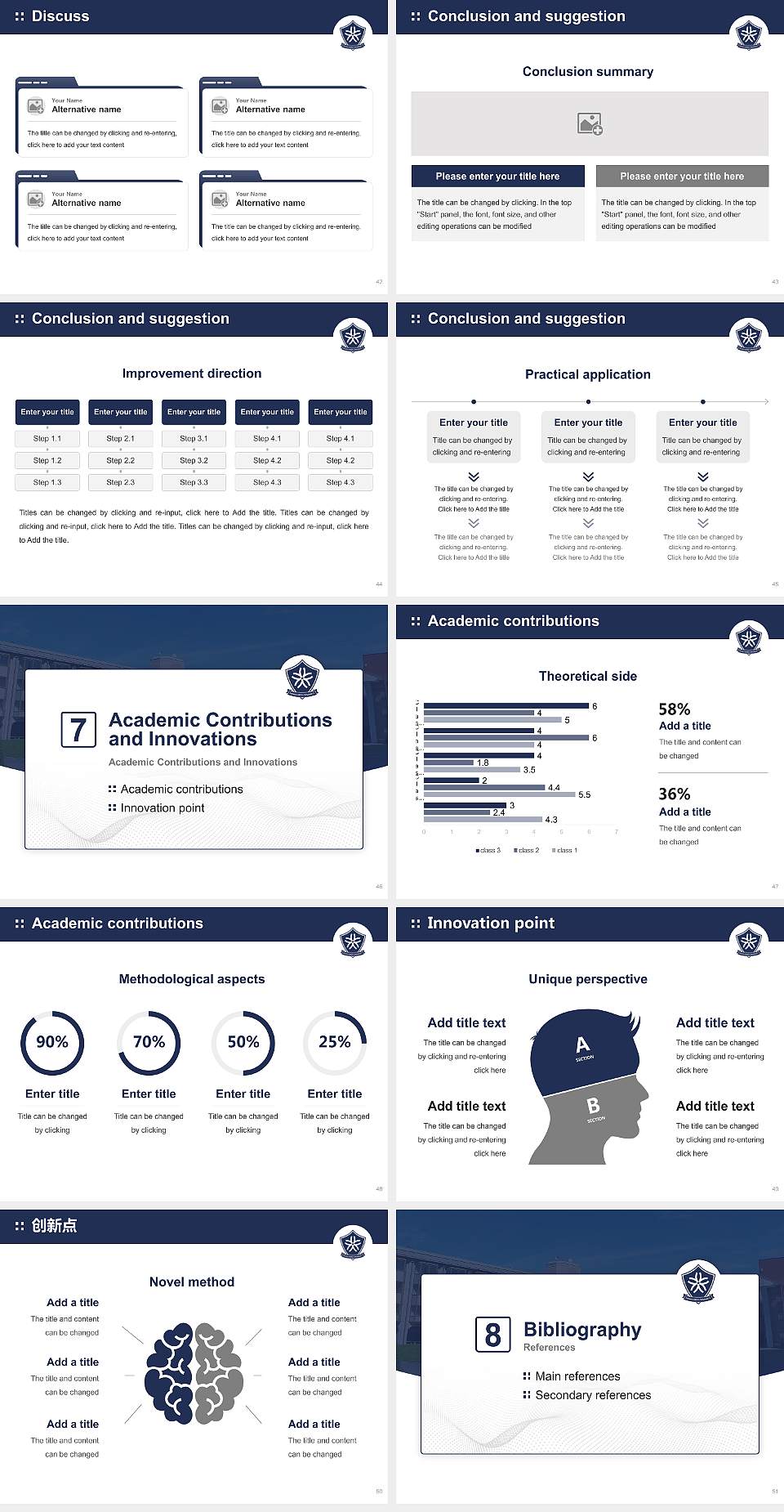 Osaka Seikei University Graduation Thesis Defense PPT Template4:3 ratio PPT effect preview image6