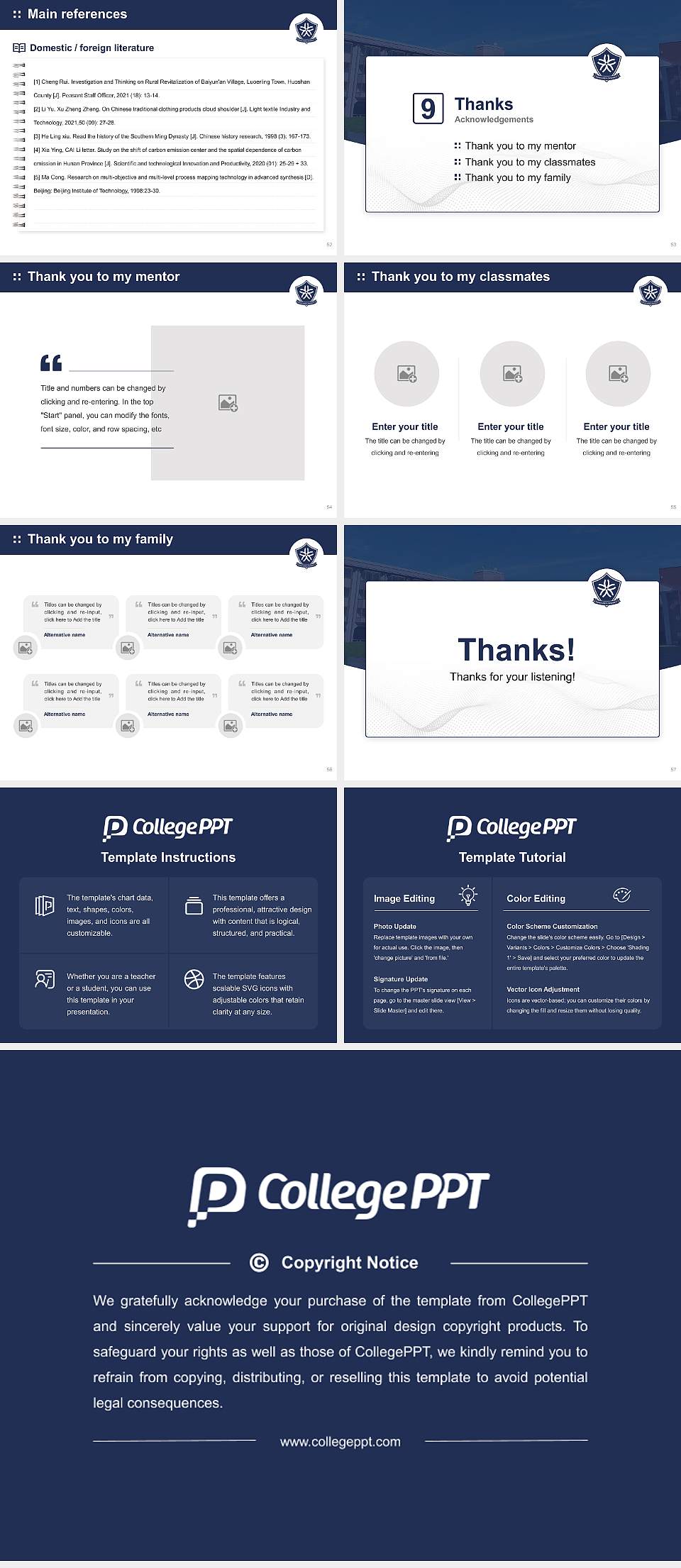 Osaka Seikei University Graduation Thesis Defense PPT Template4:3 ratio PPT effect preview image7