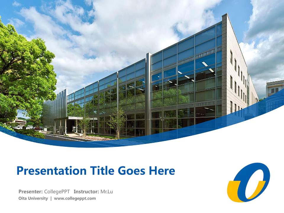 Oita University Course/Courseware Creation PPT Template4:3 ratio PPT effect preview image5