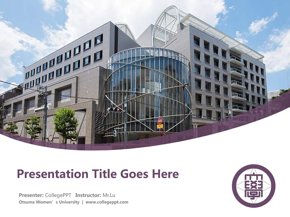 Otsuma Women’s University Course/Courseware Creation PPT Template4:3 ratio PPT effect preview image5