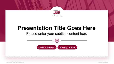 Ritsumeikan Asia Pacific University National Scholarship Defense PPT Template