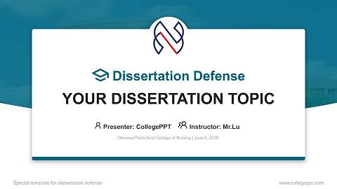 Okinawa Prefectural College of Nursing Graduation Thesis Defense PPT Template