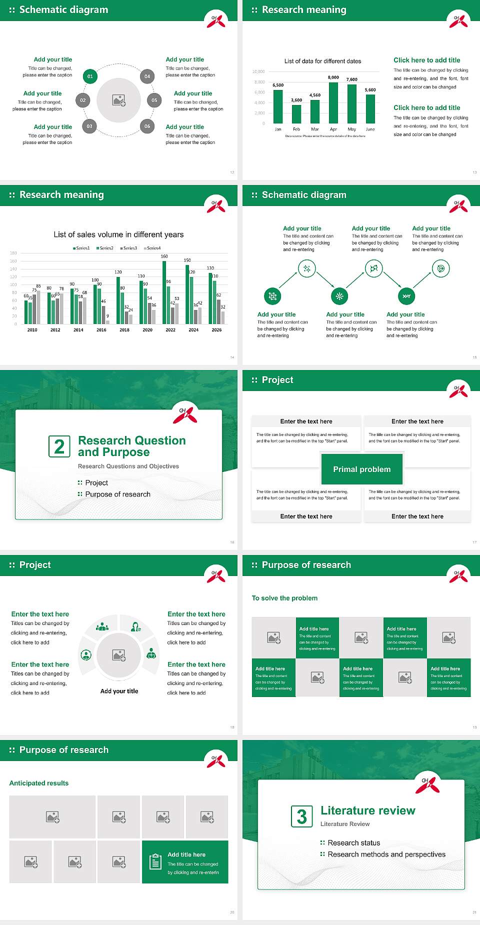 Ohkagakuen University Graduation Thesis Defense PPT Template4:3 ratio PPT effect preview image3