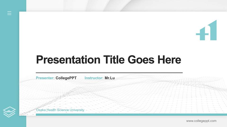 Osaka Health Science University Thesis Proposal/Graduation Defense PPT Template16:9 ratio PPT effect preview image