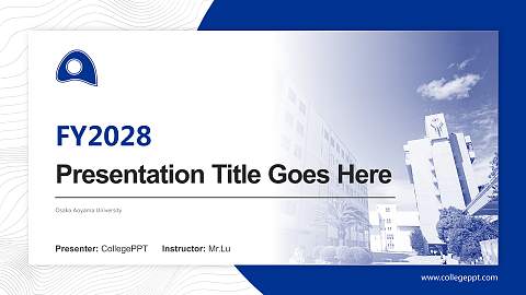 Osaka Aoyama University Academic Presentation/Research Findings Report PPT Template