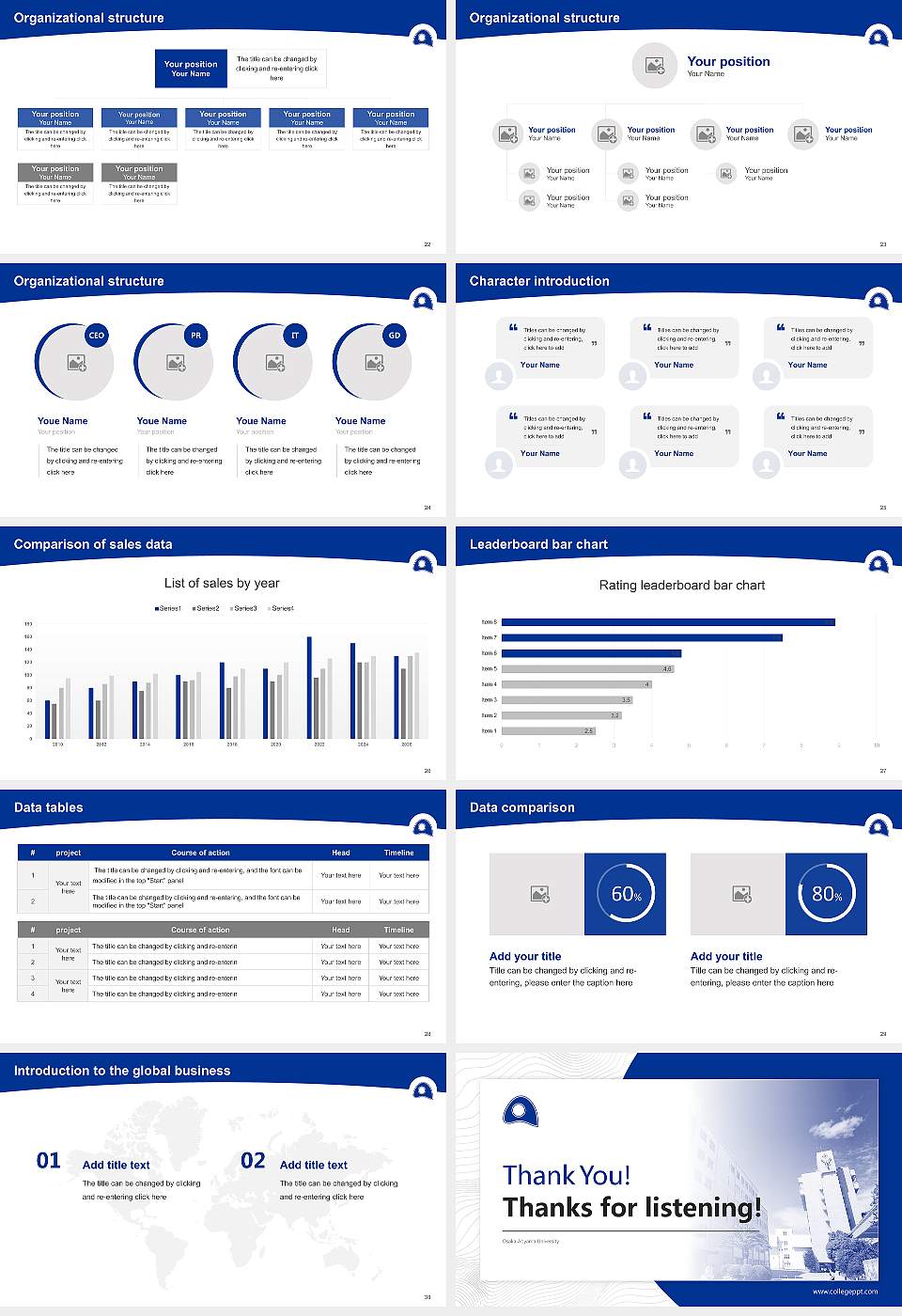 Osaka Aoyama University Academic Presentation/Research Findings Report PPT Template16:9 ratio PPT effect preview image4