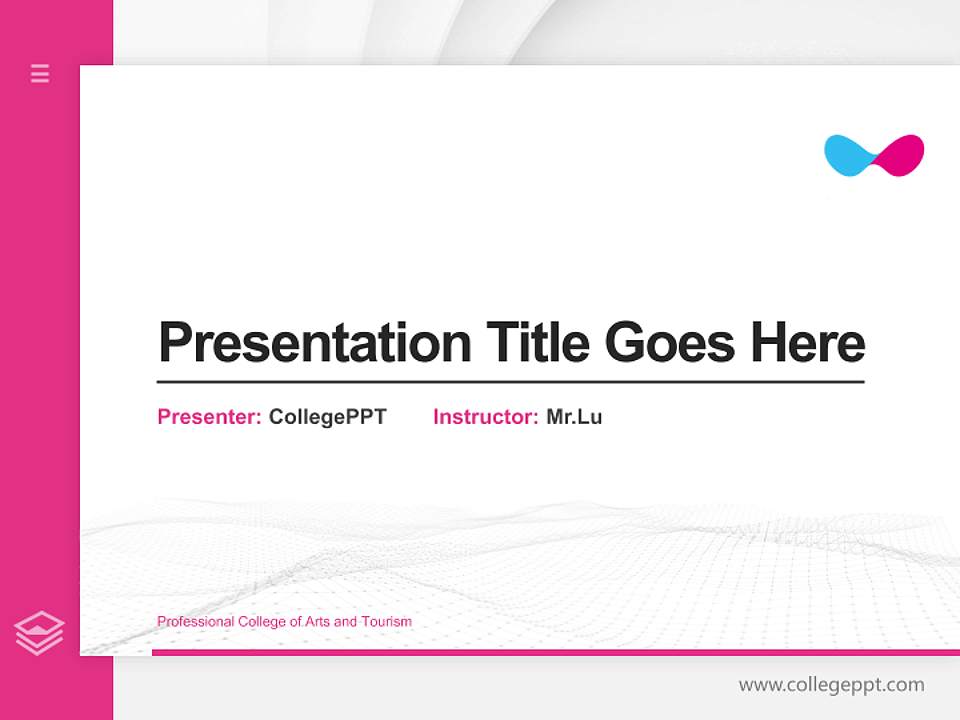 Professional College of Arts and Tourism Thesis Proposal/Graduation Defense PPT Template4:3 ratio PPT effect preview image5