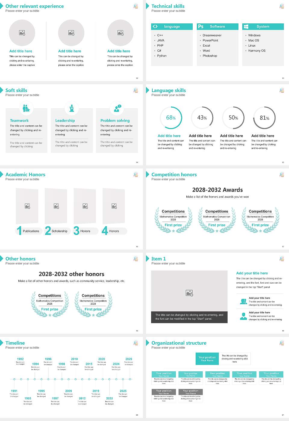 Saitama Institute of Technology Resume PPT Template16:9 ratio PPT effect preview image3