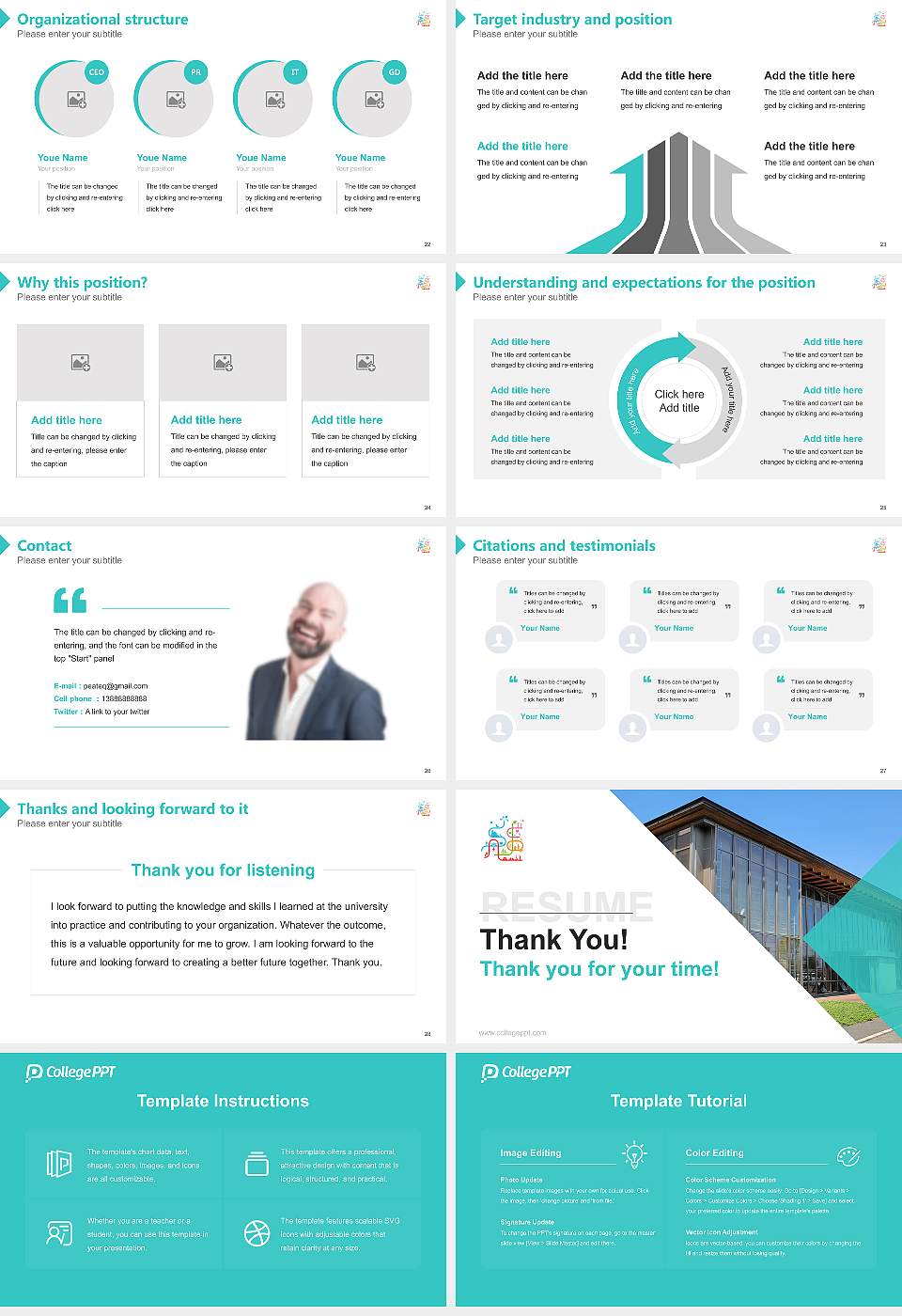Saitama Institute of Technology Resume PPT Template16:9 ratio PPT effect preview image4