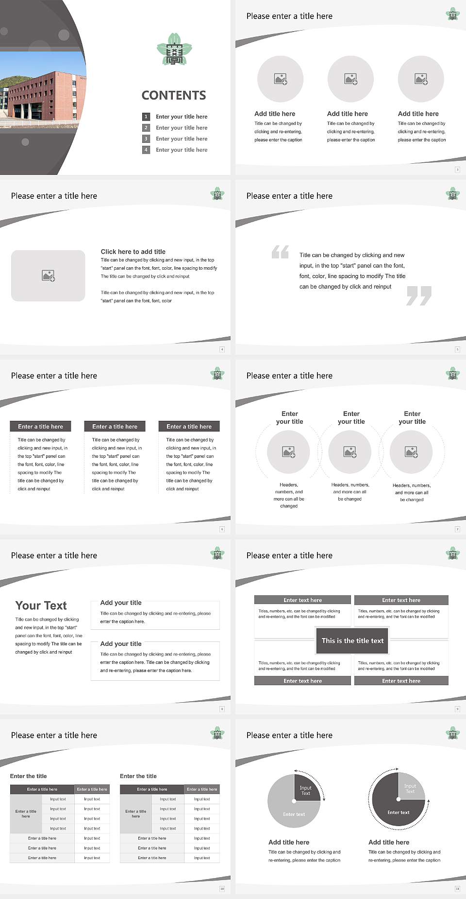 Onomichi City University Course/Courseware Creation PPT Template4:3 ratio PPT effect preview image2