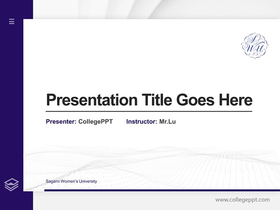 Sagami Women’s University Thesis Proposal/Graduation Defense PPT Template4:3 ratio PPT effect preview image5