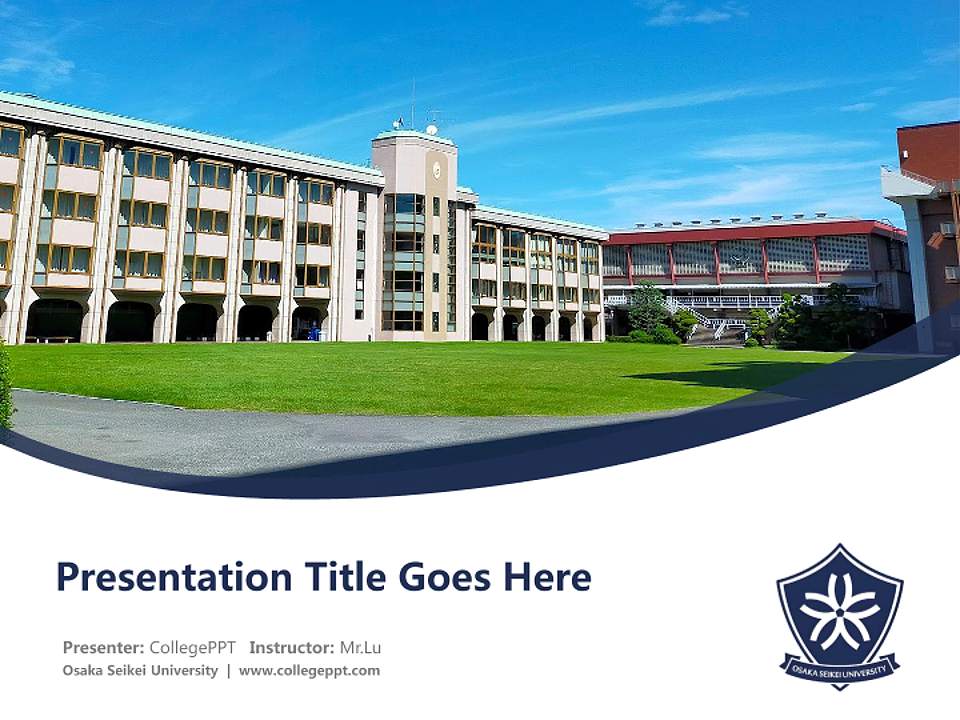 Osaka Seikei University Course/Courseware Creation PPT Template4:3 ratio PPT effect preview image5