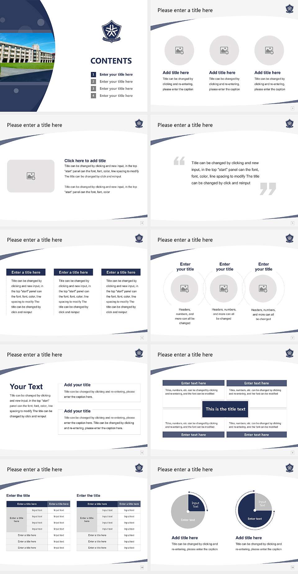 Osaka Seikei University Course/Courseware Creation PPT Template4:3 ratio PPT effect preview image2