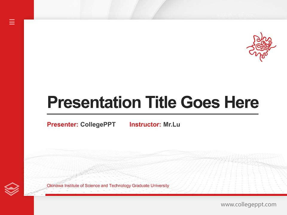 Okinawa Institute of Science and Technology Graduate University Thesis Proposal/Graduation Defense PPT Template4:3 ratio PPT effect preview image5