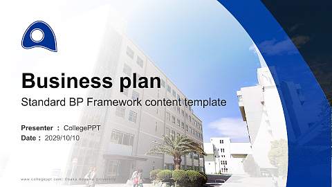 Osaka Aoyama University Competition/Entrepreneurship Contest PPT Template