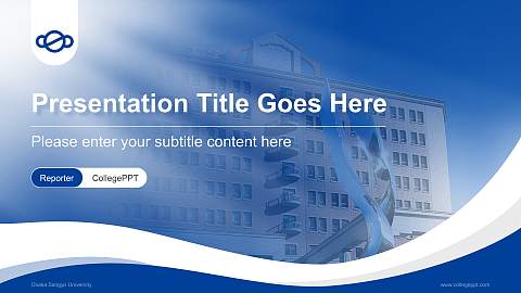Osaka Sangyo University Lecture Sharing and Networking Event PPT Template