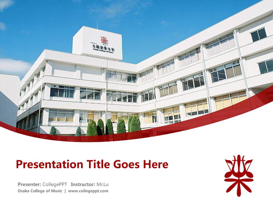 Osaka College of Music Course/Courseware Creation PPT Template4:3 ratio PPT effect preview image5