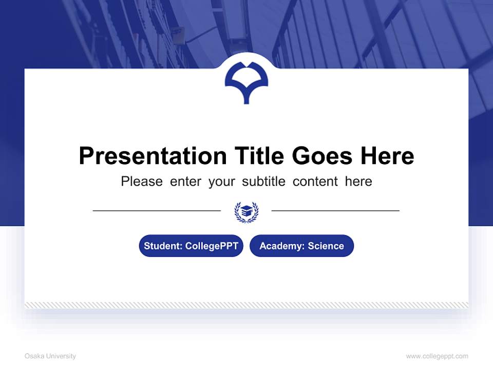 Osaka University National Scholarship Defense PPT Template4:3 ratio PPT effect preview image4